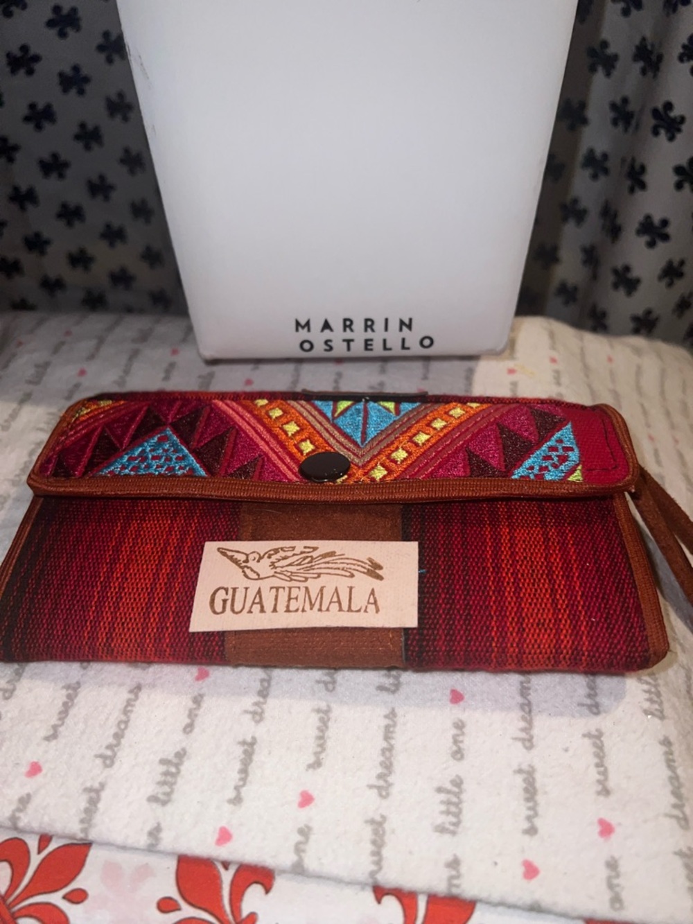 Guatemala Marrin Costello Red Guatemalan Embroidered Clutch